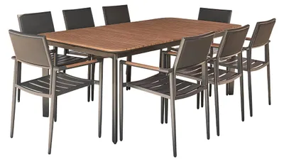 Produktbild von Gartenmöbel aus massivem Teakholz und Aluminium, 6–8 Personen