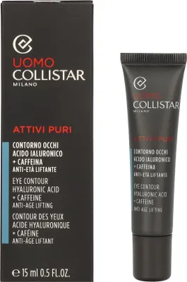 Obrázok produktu pre Collistar Attivi Puri, Očný krém, Muži, Proti tmavým kruhom, Proti opuchu, Proti vráskam, Hydratačné, Lifting, Rúra, Alkohol, Silikón, AQUA, GLYCERIN, COCO-CAPRYLATE, DICAPRYLYL ETHER, DICAPRYLYL CARBONATE, PROPANEDIOL, CETEARYL...