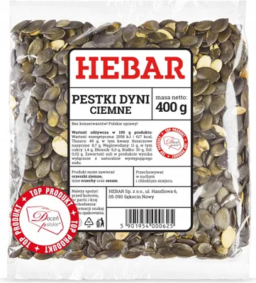 Zdjęcie produktu dla Pestki dyni 400 G - Obrane - Dodatek do sałatek - Składnik do pieczenia - Idealne do chleba z pestkami dyni - Niesolone