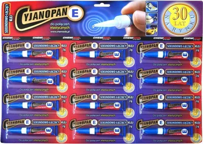Zdjęcie produktu dla klej CYJANOPAN 12szt ''E''