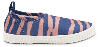 Immagine prodotto di Scarpe da piscina per bambini Swim Essentials - Blu/arancione - Motivo a righe vivaci - Taglia 31