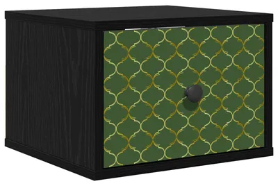 Productafbeelding van Wandkastje GELEEN Zwart eiken 36 x 33 x 25 cm Bewerkt hout