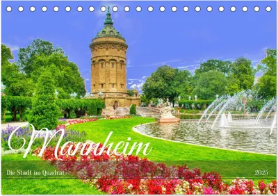Produktbild von Mannheim - Die Stadt im Quadrat (Tischkalender 2025 DIN A5 quer), CALVENDO Monatskalender