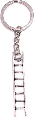 Produktbild von Onwomania Schlüsselanhänger Leiter Silber Metall Anhänger Charm