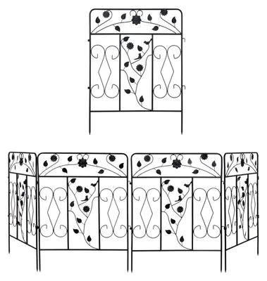 Imagen del producto de Solidchoice - Juego de 5 vallas para jardín, ideales para decorar macizos de flores