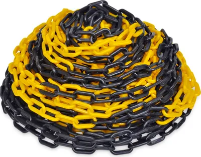 Image de Chaîne d'avertissement 30 m Plastique Jaune et noir