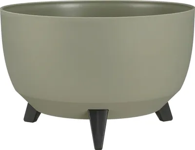 Image de Mica Decorations Doppio Support pour plantes - 20,5 x Ø40 cm - Grand pot de fleurs pour l'extérieur - Support pour fleurs pour balcon - Plastique recyclé - Vert clair