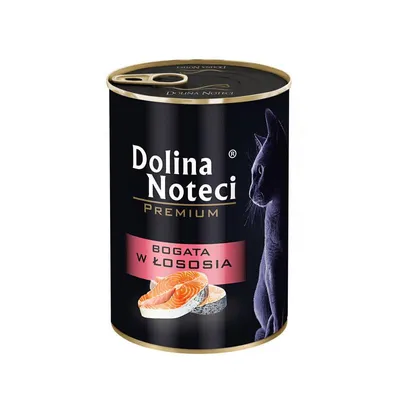 Zdjęcie produktu dla Mokra karma dla kota bogata w łososia Dolina Noteci Premium 400 g