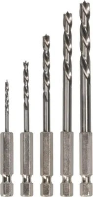 Image de Set de mèches hélicoïdales à bois HSS PRO Wood. 5 pces.
