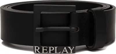 Produktbild von REPLAY Leder Gürtel Leather Belt W90 Black schwarz