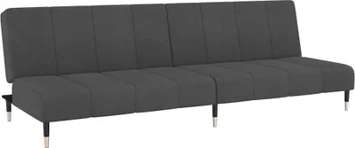 Produktbild von vidaXL Schlafsofa 2-Sitzer Dunkelgrau Samt