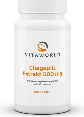Obrázok produktu pre Extrakt z huby Chaga 500 mg kapsuly 100 ks