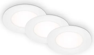 Obrázek produktu pro LED vestavná svítidla Sada vestavných svítidel 3 3W bílý plast Ø8,6cm Briloner