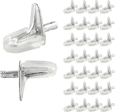 Produktbild von Regalbodenträger 30 Stück, L-förmig unsichtbar, 3 mm, für Glasböden