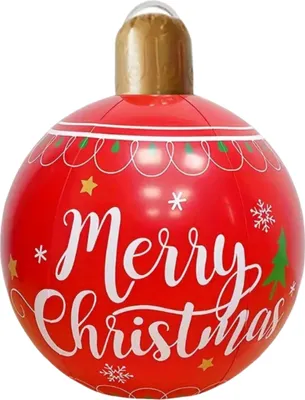 Produktbild von Aufblasbare 60 cm PVC Weihnachtskugel mit Fernbedienung und Beleuchtung, wasserdicht & wetterfest für Außenbereiche - SPIRITBALL