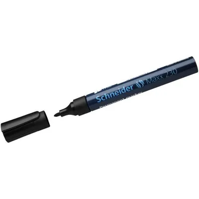 Produktbild von Schneider Schreibgeräte Maxx 230, Schwarz, Rundspitze, Schwarz, Aluminium, 1 mm, 3 mm