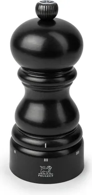 Produktbild von PEUGEOT Salzmühle PARIS 12cm Satin Schwarz Buchenholz Lackiert Stahlmahlwerk