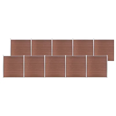 Obrázok produktu pre Maison Exclusive – Záhradný plot z WPC, 1737 x 186 cm, hnedý