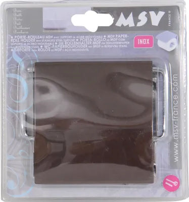 Produktbild von Toilettenpapierhalter Edelstahl Und Mdf Und Schokolade