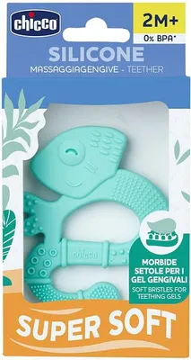 Produktbild von Chicco Weicher Silikonbeißring Eidechse für Jungen, ab 2 Monaten+, 1 Stück per Packung