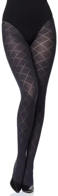 Produktbild von Merry Style Damen blickdichte Strumpfhose mit Muster MS 328 60 DEN (Graphite, XL (44-48)) .