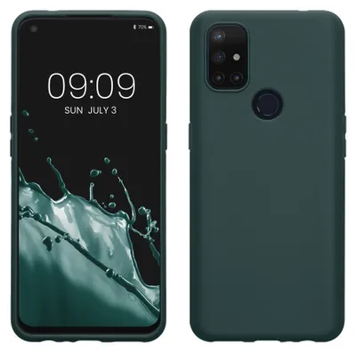 Produktbild von kwmobile Handyhülle für OnePlus Nord N10 5G Hülle - TPU Case - Kabelloses Laden - Schutzhülle Cover in Dunkelgrün