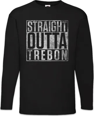 Produktbild von Urban Backwoods Straight Outta Trebon, Langarm T-Shirt, Farbe: Schwarz, Größe: 3XL