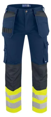Produktbild von Projob - "6530" Arbeitshosen für Herren, hohe Sichtbarkeit, Regulär ET1184 (32R) (Gelb/Marine), KI-generiertes Bild