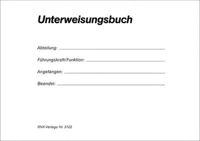 Produktbild von RNK Unterweisung Buch DIN A5 24Bl
