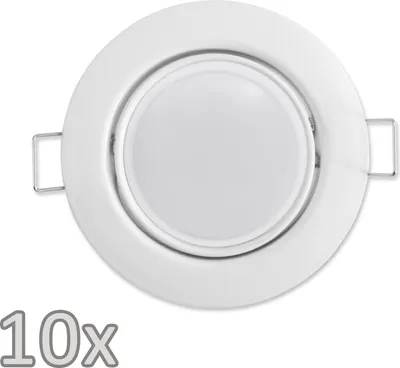 Produktbild von Einbauleuchten-Set McShine, 10xRahmen, 10xLED-Modul, 3W, 265lm, 230V, weiß