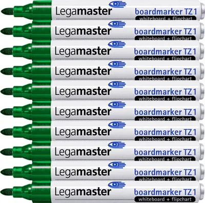 Produktbild von Edding -Filz -Tip Legamaster TZ1 Whiteboard 1.5-3mm Grün | 10 Stück