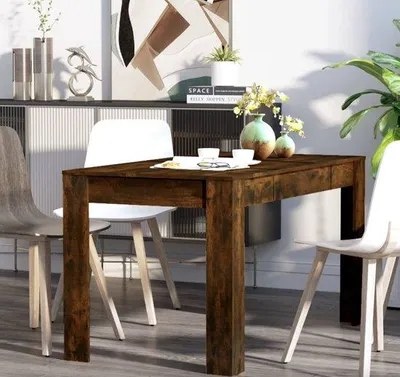 Obrázek produktu pro Dubový jídelní stůl – jídelní stůl – 140 × 74,5 × 76 cm – hnědý – sukovité dřevo