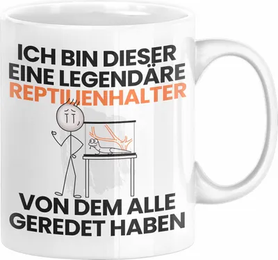 Produktbild von Reptilienhalter Geschenk Tasse Lustige Geschenkidee Geburtstag für Reptilienhalter Ich Bin Dieser Legendäre Reptilienhalter Von Dem Alle Geredet Haben Kaffee-Becher (Weiß)