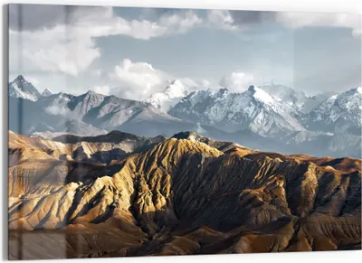 Produktbild von DEQORI Magnettafel Glas 60x40 cm 'Bergkettenpanorama' beschreibbar Whiteboard