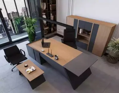 Produktbild von Luxus Büro Möbel Einrichtung Schreibtisch Couchtisch Aktenschrank Set 3tlg
