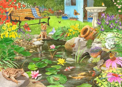 Produktbild von House of Puzzles House of Puzzles Puzzle Lily Pond 1000 Teile Natur Landschaft