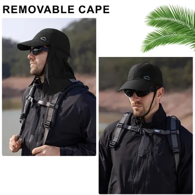 Produktbild von Baseball Cap mit Nackenschutz, UV-Schutz, Einheitsgröße, atmungsaktiv für Outdoor