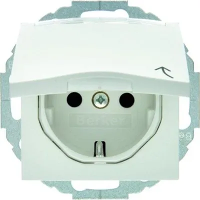 Produktbild von Berker 47461909, Typ F, Weiß, Thermoplast, IP20, 250 V, 16 A