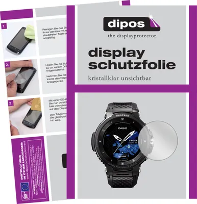 Produktbild von 5x Schutzfolie für Casio Pro Trek smart WSD-F30 klar Displayschutzfolie Folie Display Schutz dipos