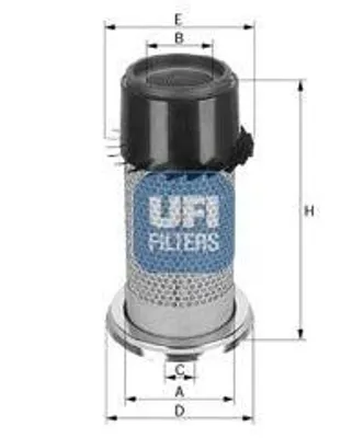Produktbild von Luftfilter UFI 27.379.00 Filtereinsatz
