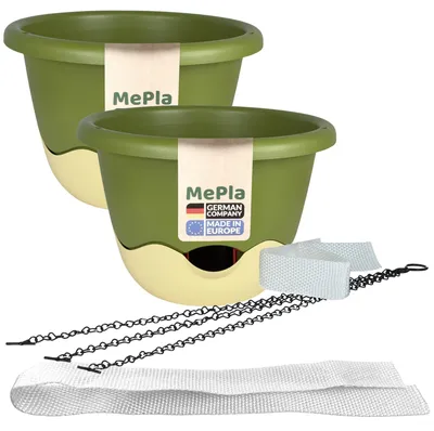 Produktbild von Set mit 2 selbstbewässernden Blumenampeln