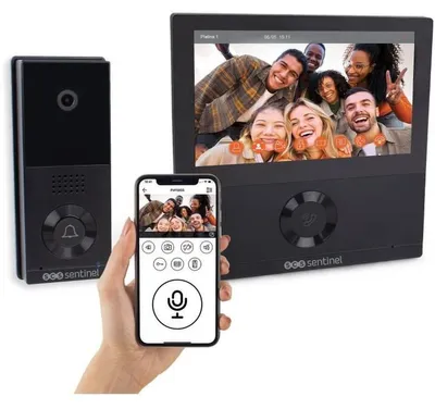Obrázok produktu pre SCS SENTINEL VisioWifi 7 – videointerkom s 7-palcovým dotykovým displejom, káblový, stupeň krytia IP65, nočné videnie, záznam na microSD kartu (karta nie je súčasťou balenia)