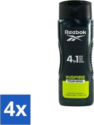 Produktbild von Reebok Inspire Your Mind Duschgel 4 in 1 400 ml - Vorteilspack - 4 Stücke