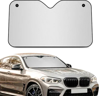 Imagen del producto de Protector solar para automóviles, de aluminio, 140 x 80 cm, color plateado, para el parabrisas