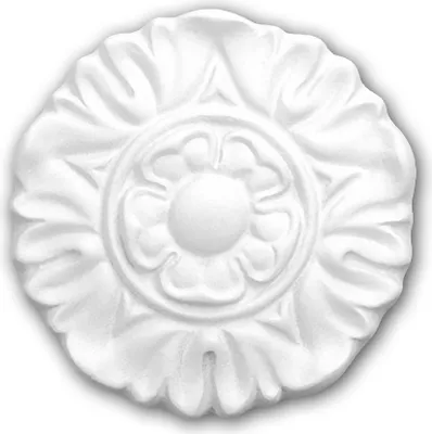 Produktbild von PROFHOME 160017 Rosette dekoratives Element Stuckeinrichtungs aus Polyurethan Ø 9 cm