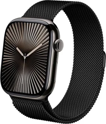 Image de Bracelet Crong Milano Steel Band pour Apple Watch 49/45/44/42mm, noir