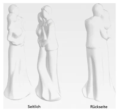 Produktbild von Deko-Figur Brautpaar | Hochzeitspaar aus Keramik | Hochzeitsgeschenk | Hochzeitsdekoration | 20,8 cm hoch