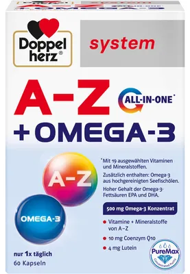 Produktbild von Doppelherz system A-Z + Omega-3 All in one Kapseln, 60 St. Kapseln