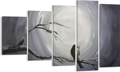 Produktbild von Bild auf Leinwand - Leinwandbild - Vogel Baum modern - 100x60cm - Wand Bild - Wanddeko - Wandbilder - Leinwanddruck - Bilder - Kunstdruck - Wanddekoration - Leinwand bilder - Wandkunst - EG100x60-3432