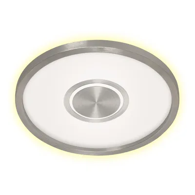 Productafbeelding van Briloner LED-paneel Geo, nikkel mat, diameter 42,5 cm, met achtergrondverlichting in warm wit